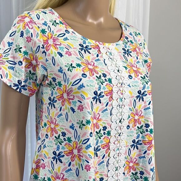 Ricrac & Ruffles Soft Shift Dress Small - Picture 3 of 8